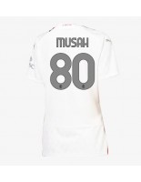 AC Milan Yunus Musah #80 Venkovní Dres pro Dámské 2023-24 Krátký Rukáv